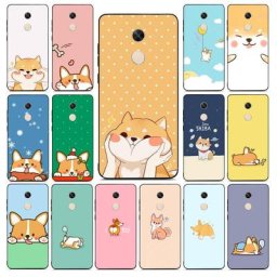 MaiYaCa-Coque de téléphone motif chien de dessin animé Corgi étui mignon pour Redmi Note 8 7 9 4 6