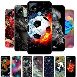 Coque arrière en silicone souple pour Realme C25 football housse de téléphone pare-chocs C25S