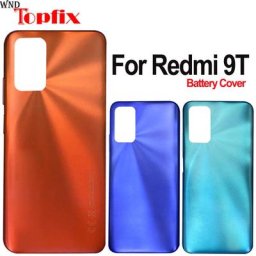 Panneau de couverture de batterie pour Xiaomi Redmi 9T porte arrière boîtier avec adhésif verre