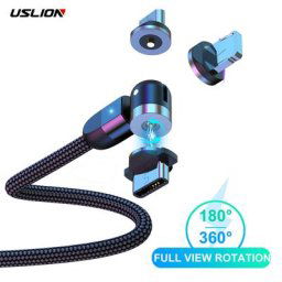 USLION – câble magnétique usb Type C Charge magnétique Micro usb pour iPhone 8 Xiaomi mi 9
