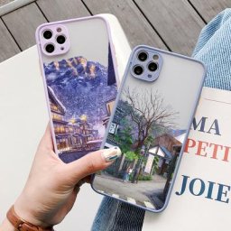 Coque de téléphone paysage Street View pour iPhone coque en poly XS Anime japonais coque Hrad