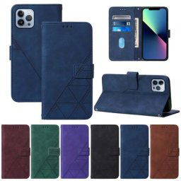 Étui portefeuille à rabat en cuir géométrique pour Samsung Galaxy housse de fente pour carte A13