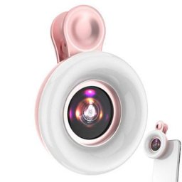 Anneau lumineux LED avec lentille Macro 15X pour téléphone Portable éclairage annulaire lampe à