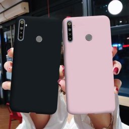 Coque arrière souple antichoc en silicone liquide coque de téléphone pour OPPO Realme 5 Pro