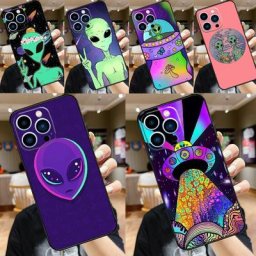 Alien Space Funda Cartoon Phone Case Aesthetics iPhone 13 11 12 14 Pro Max SE 2020 6S 7 8 Plus X