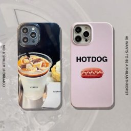 INS – coque de téléphone en TPU souple Film café Hot Dogs pour iPhone 11 12 13 14 Pro MAX X XR XS