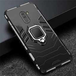 Coque de protection antichoc pour Xiaomi Pocophone F1 4 en 1 étui avec anneau de support magnétique