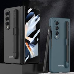 Étui Ultra mince avec fente pour stylo étui en plastique dur mat antichoc pour Samsung Galaxy Z