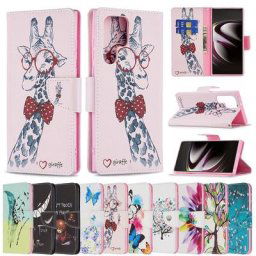 Étui de téléphone portefeuille en cuir magnétique à rabat mignon pour Samsung Galaxy S23 S22 S21