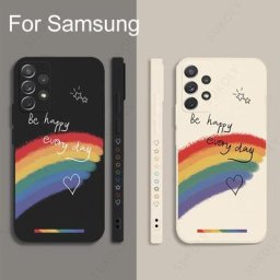 Coque souple en silicone pour Samsung Rainbow Good Mood S22 S21 S20 S23 Ultra A53 A21S A50