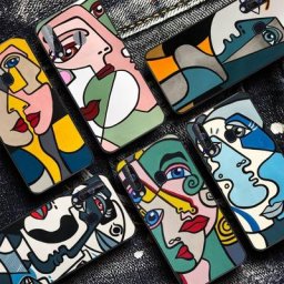 YNDFCNB-Étui de téléphone avec peinture d'art abstrait coque pour Samsung A51 A30s A52 A71 A12