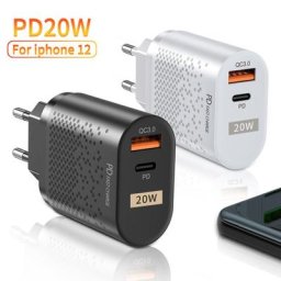 Chargeur PD 20W USB type-c rapide adaptateur secteur pour téléphone iPhone 12 pro max 11 Samsung