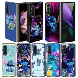 Stitch Style Phone Cover Black Hard Case Samsung Galaxy Z 3 4 5G 6.7 Amaran