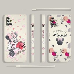 Disney-Étui de téléphone avec ULpour Samsung Galaxy Rose Minne Mignon A73 A53 A33 A52 A32