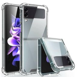 Coque transparente antichoc pour Samsung Galaxy Z Flip3 Flip4 5G coque transparente de luxe