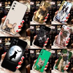 Coque de téléphone motif chien bouledogue français étui pour Samsung Galaxy S23 S20 FE S21 S22