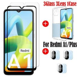 Protecteur d'écran en verre pour Xiaomi Redmi A1 Plus Film d'appareil photo Étui Colle complète