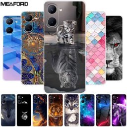 Coque de protection en silicone souple pour Oppo Realme marbre tigre coques transparentes C33