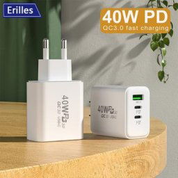 40W PD USB chargeur QC 3.0 chargeur rapide pour iPhone 14 13 pro xiaomi redmi Huawei oppo Samsung