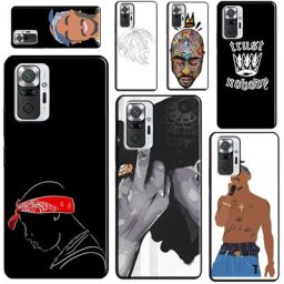Coque souple 2Pac Tupac pour Xiaomi compatible modèles Redmi Note 11 10 8 9 Pro 9S 10S 11S