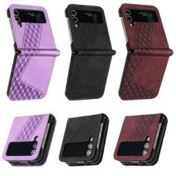 Coque de luxe en cuir 3D pour Samsung Galaxy Z Flip3 Flip4 5G étui à rabat arrière Capa