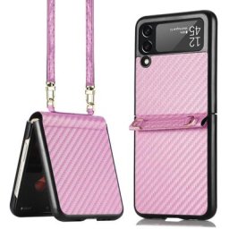 Coque de téléphone portable en Fiber de carbone antichoc antidérapante pour Samsung Galaxy Z Flip