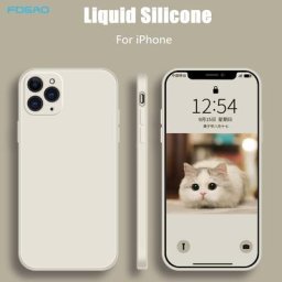 Coque de téléphone en silicone liquide antichoc pour iPhone coque souple fine originale luxe
