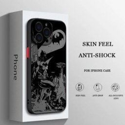 Coque de téléphone Batman comics noir et blanc coque translucide conviviale rée iPhone 13 12 11 XS