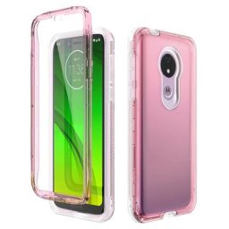 Coque arrière rigide pour Motorola Moto G7 Play Power couverture complète avec protecteur d'écran