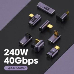 Connecteur de chargeur USB 4.0 PD 240W 8K 60Hz pour Macbook 40Gbps haute vitesse USB C OTG forme