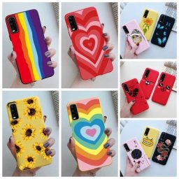 Coque arrière en silicone TPU souple pour Vivo amour populaire coeur fleur Y12s Y11s Y12a