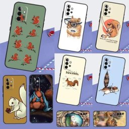 Coque de téléphone pour Samsung Galaxy animal mignon Srel Laura A13 A23 A33 A53 A73 A51