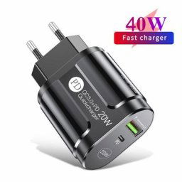 Chargeur USB à Charge Rapide QC4.0 3.0 pour iPhone Xiaomi Oneplus Adaptateur Mural de Type C 40W