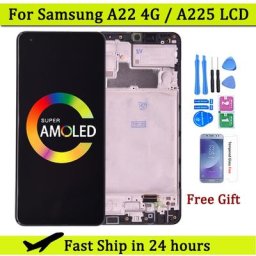 Super AMOLED pour Samsung Galaxy A22 4G LCD pour Samsung A225 A225F SM-A225F/DS LCD cadre