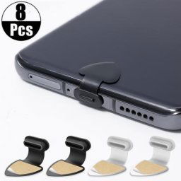 8Pcs Amour Coeur Port de Charge de Téléphone Bouchon Anti-Poussière Anti-perte Type C Prise