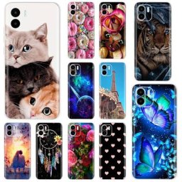 Coque de téléphone en silicone souple avec motif de papillon chat mignon coque arrière pour Xiaomi