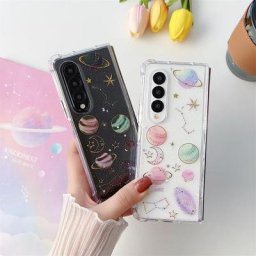 Coque pailletée en silicone souple pour Samsung Galaxy Z étui arrière de protection transparent aux