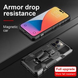 Support magnétique de voiture pour iPhone réinitialisation Back Armor Funda RapDuty Shockproof