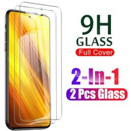 Protecteur d'écran pour Xiaomi Mi Poco X3 2 pièces Film en verre trempé NFC pour F M X 3 GT 3nfc