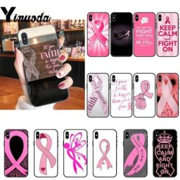 Coque de téléphone avec ruban rose pour le cancer du sein pour fille housse pour iPhone 13 X 6