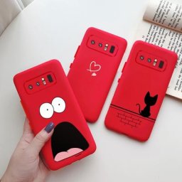 Coque en silicone souple avec dessin animé mignon étui pour Samsung Galaxy Note 8 9 10 Plus