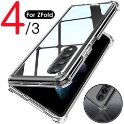 Antichoc Étui En Silicone pour Samsung Galaxy Z Fold 4 3 Avant Arrière Couvercle Transparent pour