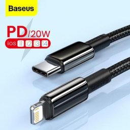 Bas192.- Câble USB Type C PD 20W pour iPhone 11 12 Mini Pro Max X 8 7 6 charge rapide transfert de