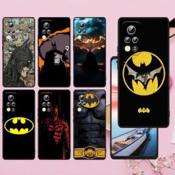 Coque de téléphone noire avec reconnaissance Batman étui mignon pour Honor 70 60 SE 50 X8 X7 X30