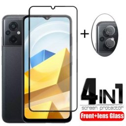 Protecteur d'écran 9H pour écouteurs Xiaomi couvercle de colle complet verre d'objectif figuré M5