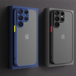 Coque blindée de luxe Matte antichoc pour Samsung compatible modèles Galaxy S23 S22 S21 Ultra