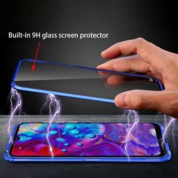 Coque métallique magnétique transparente pour Xiaomi compatible modèles Redmi Note 10 9 8 Pro
