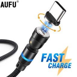 AUFU-Câble Micro USB/Type-C magnétique 3A pour recharge rapide et transfert de données cordon de