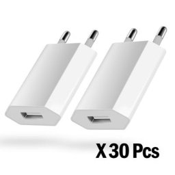 30 Pcs/Lot Prise UE Téléphone USB Chargeur De Voyage Mural Adaptateur secteur pour iPhone 12 Pro 11
