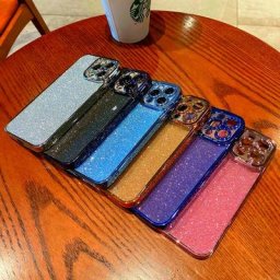 Coque de téléphone pailletée pour iPhone placage souple coque de protection complète pour